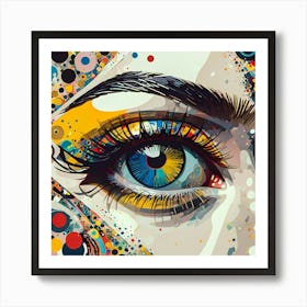 I Put An Eye On You Serie Colorful Eye Art Print