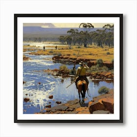 Hunter In The Outback Art Print
