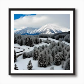 Snowy Beauty (1) Art Print