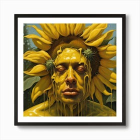 Sunflower Head Art Print