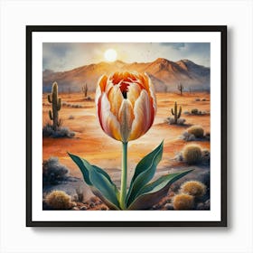 Tulip In The Desert Art Print