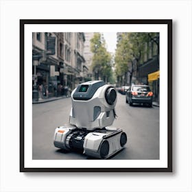 Robot On The Street 47 Art Print