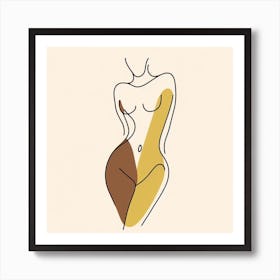 Woman'S Body Line Art Art Print