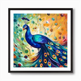 Peacock Painting Art Print