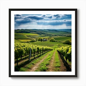 Countryside Wine Heaven Vine Green Nature Rheinland Grape Grower Eifel Spring Vinery Blan (5) Art Print