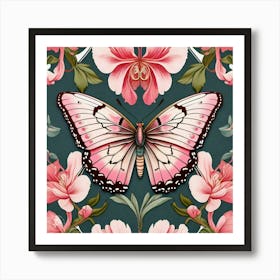 Pink Butterfly 1 Art Print