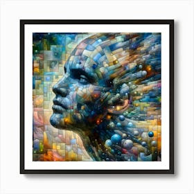 Abstract Of A Woman'S Head Art Print