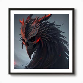 Demon Skull Art Print