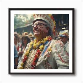 Old Man In A Costume Art Print