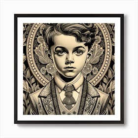 Boy In The Suit Art Print