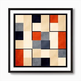 Whimsical Warp: Retro Geometric Time Trave Art Print