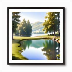 Peaceful Countryside Lake 2023 11 07t103933 Art Print