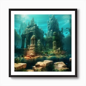 The Underwater City of Atlantis Art Print