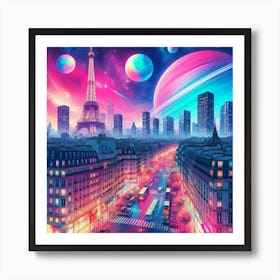 Paris Cityscape Art Print