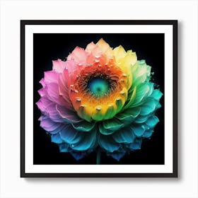 Rainbow Flower 1 Art Print