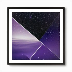 Purple night skies Art Print