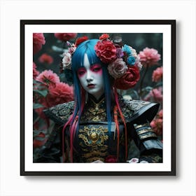 Fantasy art, grimms inspired, lady, “”, low-tech, glimmer, multicolored cyberpunks, kinetics photography, death Alice in Wonderland, geisha flowers, death manga, music samurai, Art Print