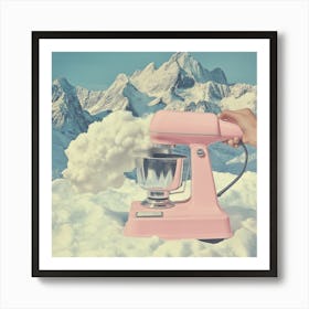 Electric Hand Cloud Mixer Art Print