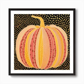 Yayoi Kusama Inspired Pumpkin Pink And Orange 9 Art Print