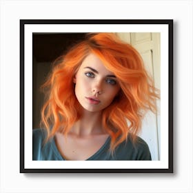 Orange Hair Art Print