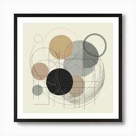 Abstract Circles Canvas Print 2 Art Print