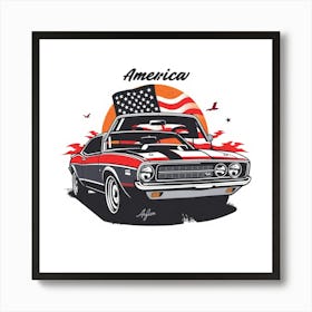 American Muscle Car 3 Art Print