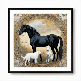 Horse And The Dog Art Print