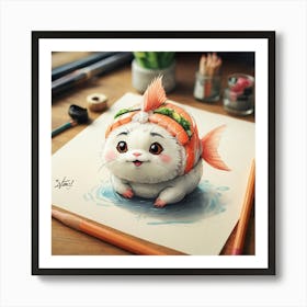 Cute Hamster Art Print