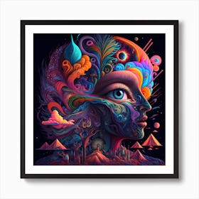 Trippy Abstract Art Print