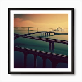 Bridges In The Sky 1 Art Print