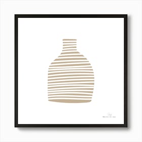 Striped Vase.A fine artistic print that decorates the place. Art Print