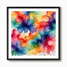 Watercolor Hibiscus Art Print