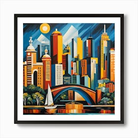 Sydney Skyline Art Print