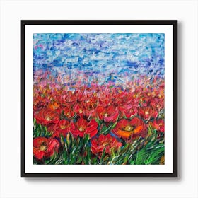 Red Poppies Field Art Print