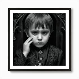 Little Boy Crying 1 Art Print