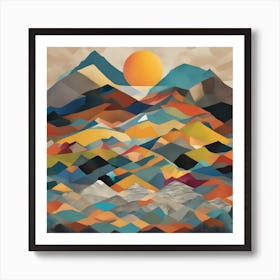 Abstract Mountain Landscape 5 Art Print