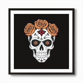 Day Of The Dead Skull 3 Art Print