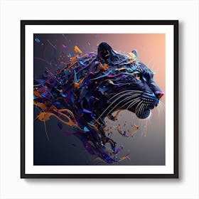 Myeera Abstract Art Logo Of A Panther E4710cb4 5f0c 41c2 Bcc4 89b7b8385f85 Art Print