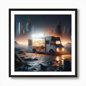 Futuristic Ice Cream Truck Art Print