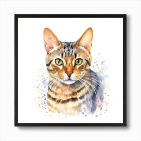 Bengal Spotted Cat Portrait 3 Art Print