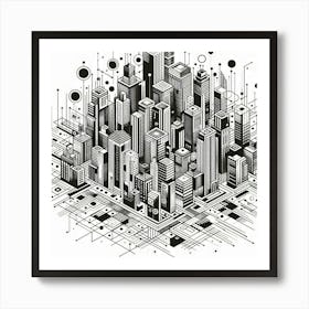 Black and White Abstract Art 299 Poster