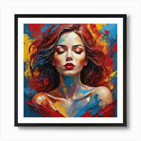 Woman With Red Hair Art Print