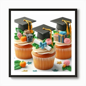 Graduation Cupcakes Art Print