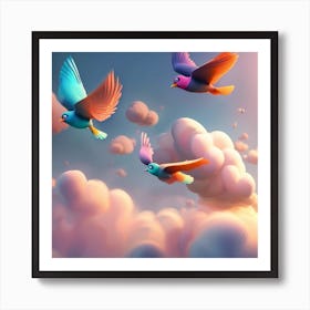 Birds In The Sky Art Print