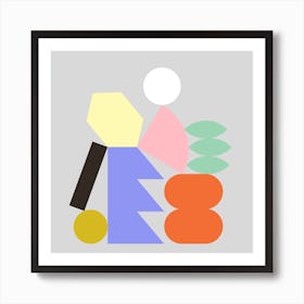 Shape Stack Square Art Print