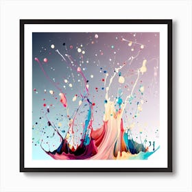 Paint Splash Stock Videos & Royalty-Free Footage Art Print