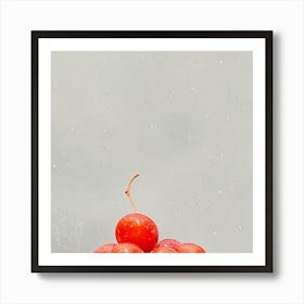 Cherries On Ice Art Print