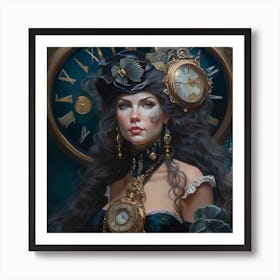 Steampunk Girl Art Print