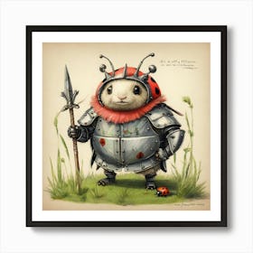 Ladybug In Armor 1 Art Print