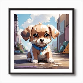 Cute Dog Art Print